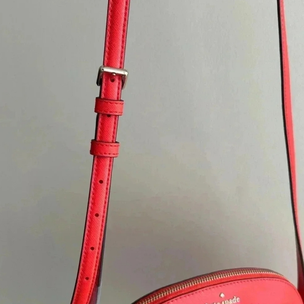 KATE SPADE Payton Dome Medium Crossbody Shoulder Bag In Gazpacho Red NWOTS - Picture 8 of 9
